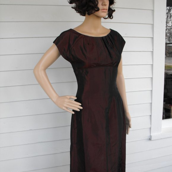 60s Red Cocktail Dress Evening Party Vintage XS - Picture 2 of 7